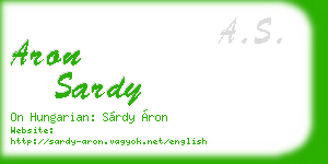 aron sardy business card