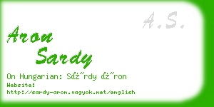 aron sardy business card
